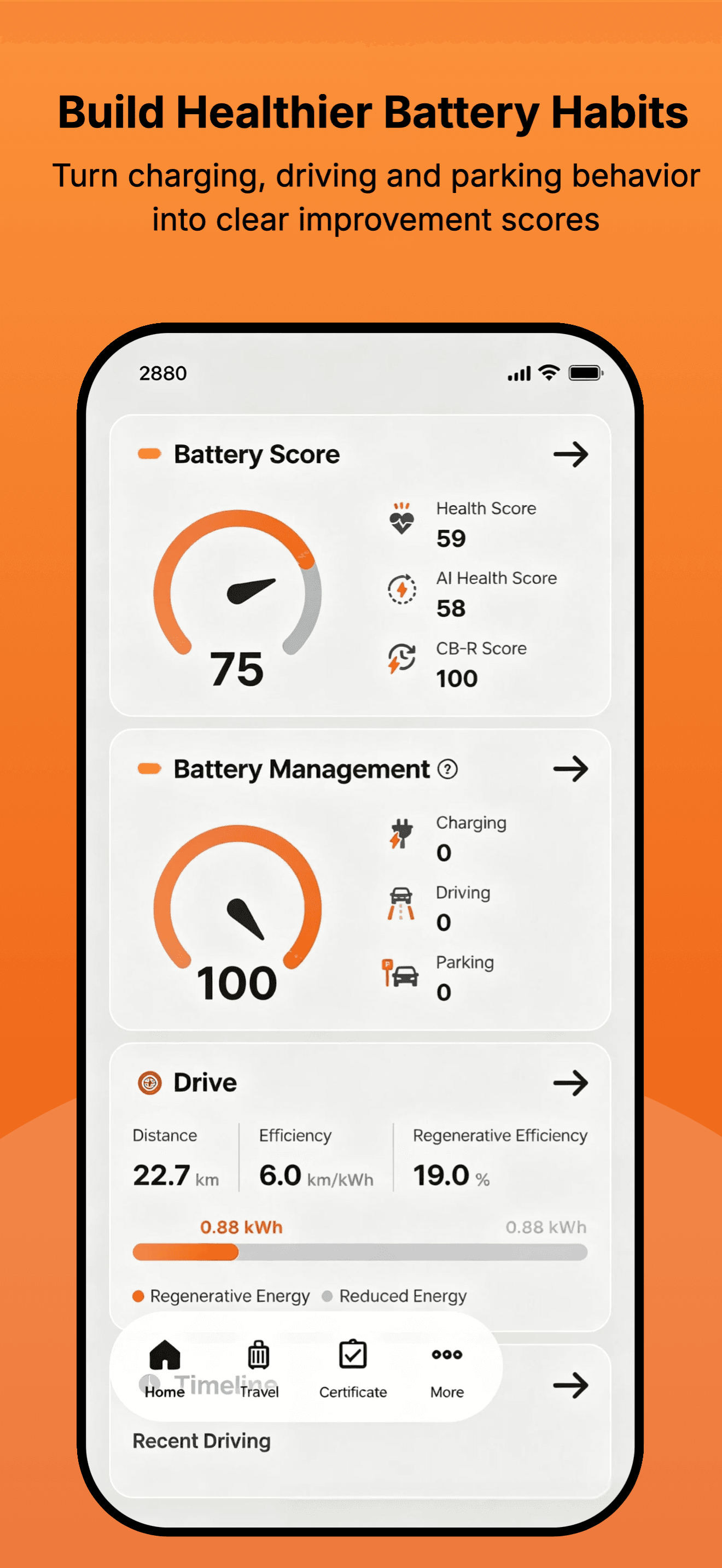 Build healthier battery habits with clear improvement scores